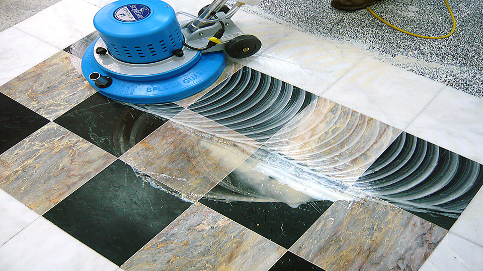 Checkered Marble polishing